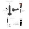Strap-On-Me Large Squirting Realistic Silicone Dildo Black