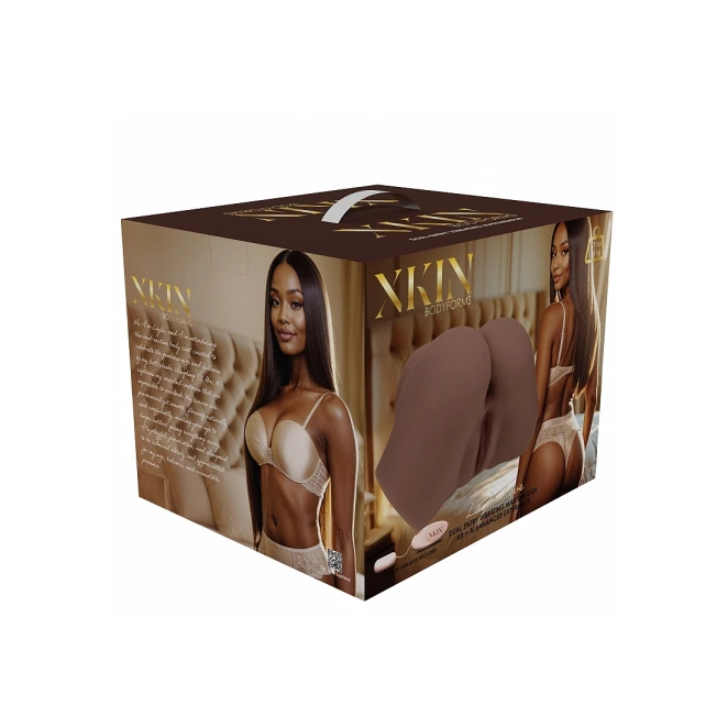 Xkin Bodyforms Layla Love Ultra Realistic AR and AI Enhanced Vagina and Butt Vibrating Masturbator Brown