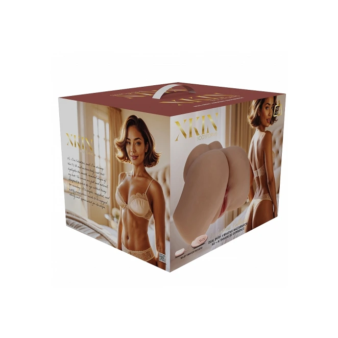 Xkin Bodyforms Valentina Vellure Ultra Realistic AR and AI Enhanced Vagina and Butt Vibrating Masturbator Tan