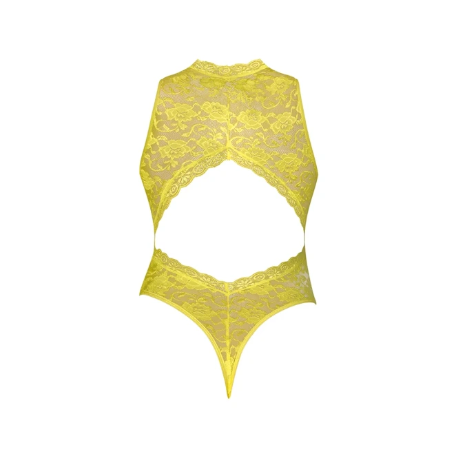 Magic Silk Daffodil Dreams Teddy with Snap Crotch Yellow