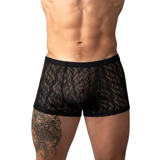 Male Power Ripple Pouch Short Black