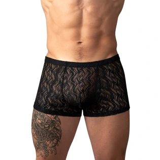 Male Power Ripple Pouch Short Black