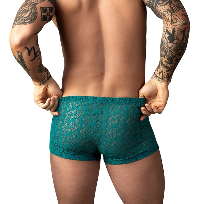 Male Power Ripple Pouch Short Teal