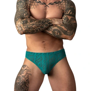 Male Power Ripple Moon Jock Teal