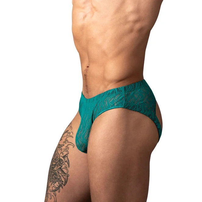 Male Power Ripple Moon Jock Teal