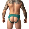 Male Power Ripple Moon Jock Teal