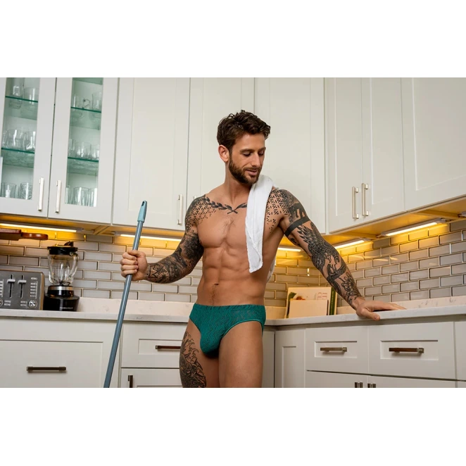 Male Power Ripple Moon Jock Teal