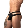 Male Power Eco Cozy Cutout Thong Black