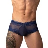 Male Power Sassy Lace Mini Short Sheer Pouch Navy