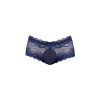 Male Power Sassy Lace Mini Short Sheer Pouch Navy