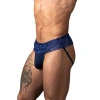 Male Power Sassy Lace Skirt Jock Navy