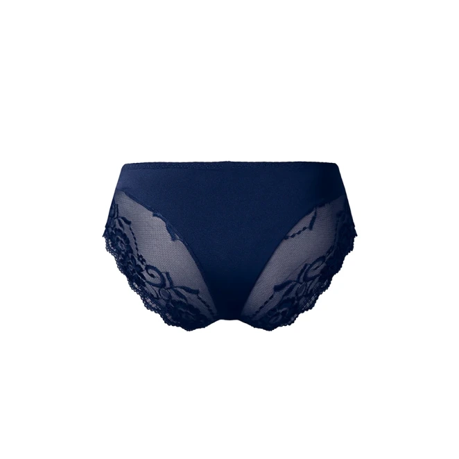 Male Power Sassy Lace Bikini Sold Pouch Navy