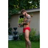 Male Power Sassy Lace Bikini Sold Pouch Navy