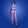 Fantasy Lingerie Glow Equilibrium Glow-in-the-Dark Crotchless Bodystocking Plus Size