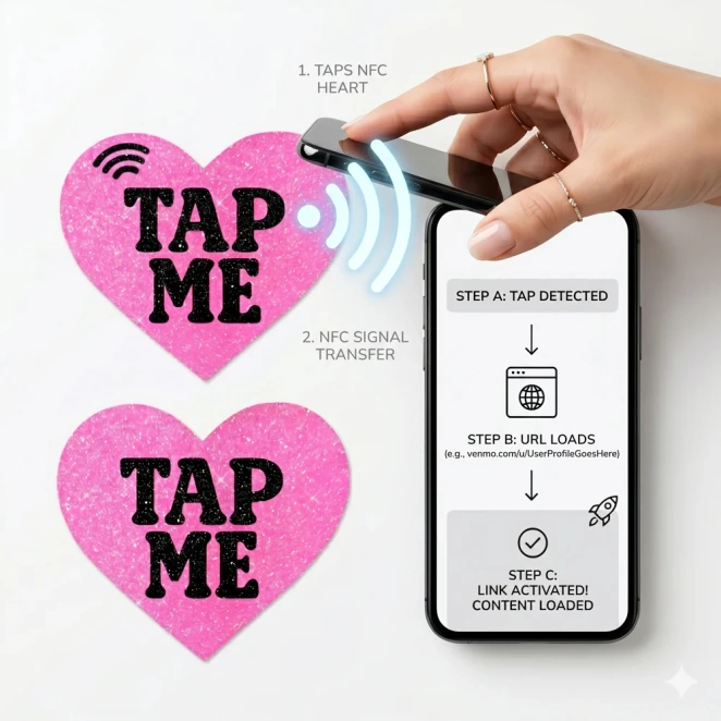 Neva Nude Pink Tip Me Baby Heart Smart NFC Pasties