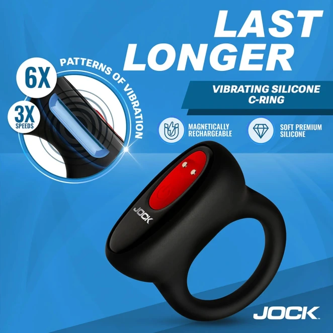 JOCK Enhancers Hard-On Vibrating Silicone Cock Ring