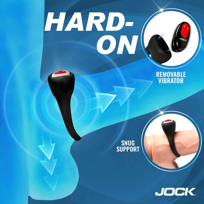 JOCK Enhancers Hard-On Vibrating Silicone Cock Ring