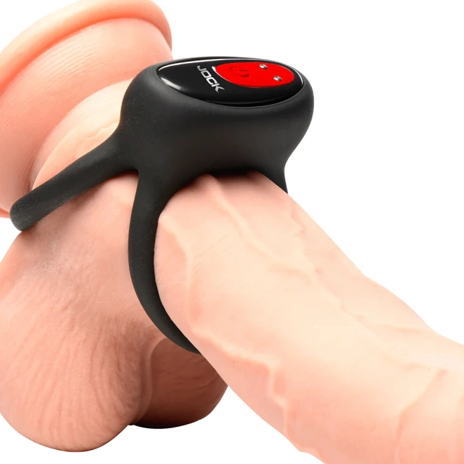 JOCK Enhancers Hard-On Vibrating Silicone Double Cock Ring