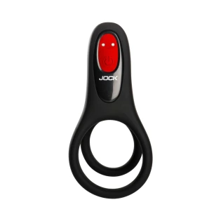 JOCK Enhancers Hard-On Vibrating Silicone Cock Ring with Clit Stimulator