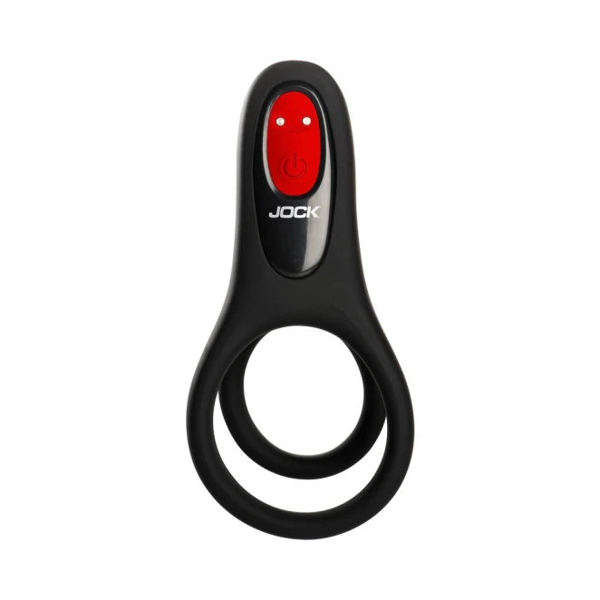JOCK Enhancers Hard-On Vibrating Silicone Cock Ring with Clit Stimulator
