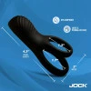 JOCK Enhancers Hard-On Vibrating Silicone Cock Ring with Clit Stimulator