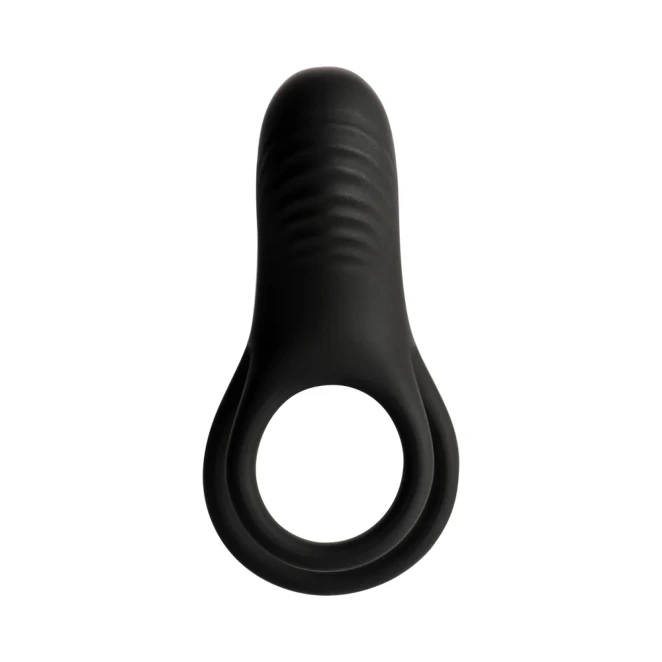 JOCK Enhancers Hard-On Vibrating Silicone Cock Ring with Clit Stimulator