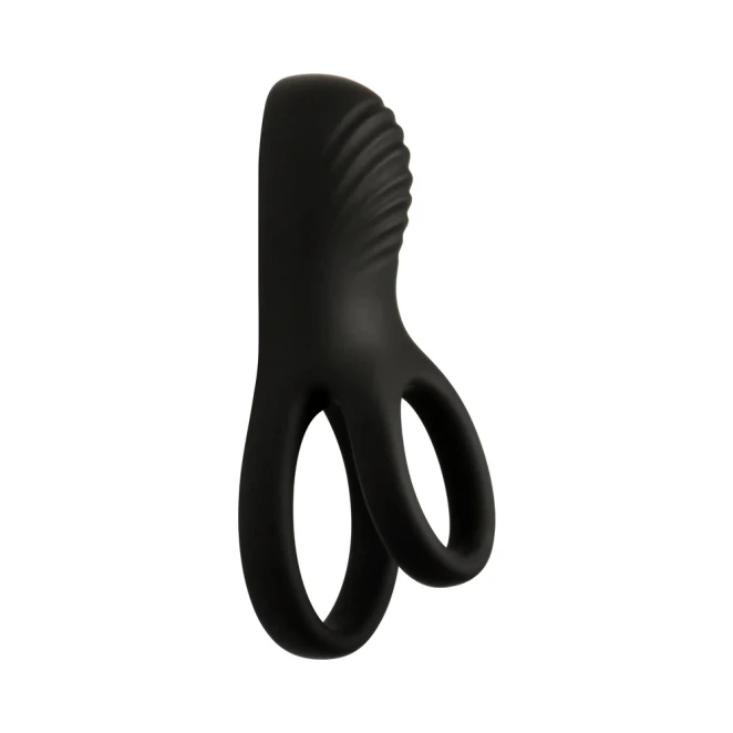 JOCK Enhancers Hard-On Vibrating Silicone Cock Ring with Clit Stimulator