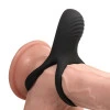 JOCK Enhancers Hard-On Vibrating Silicone Cock Ring with Clit Stimulator