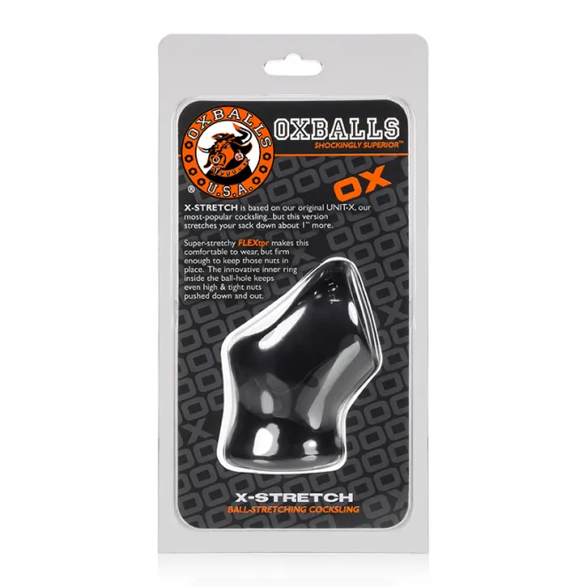 OxBalls Unit-X Stretch Cocksling Black (63037) | SlipDix.com