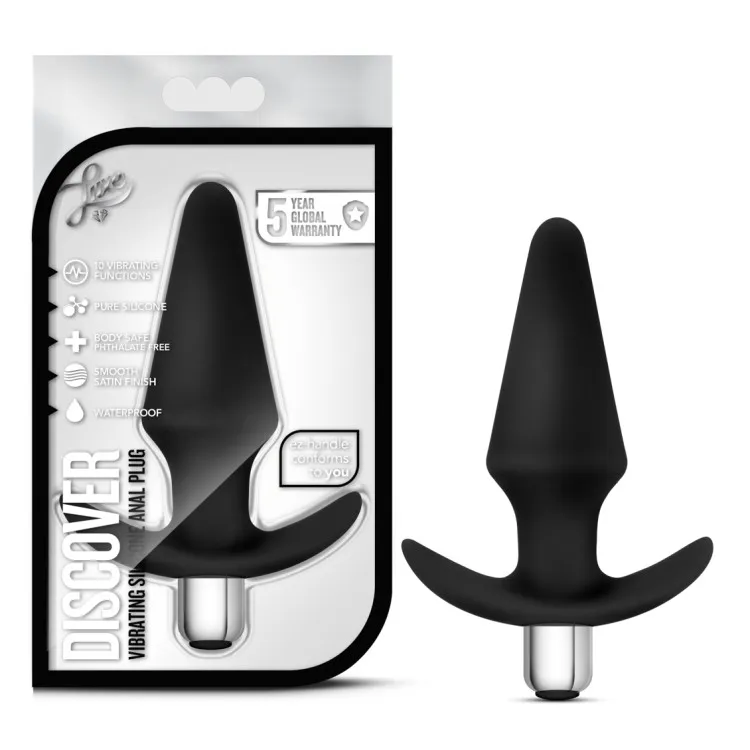 Anal Vibrating Silicone Butt Plug Black Anal Vibrating Silicone Butt Plug Black