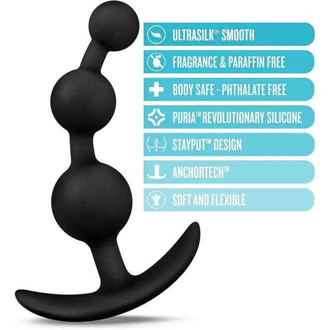 Anal Silicone Small Beaded Butt Plug