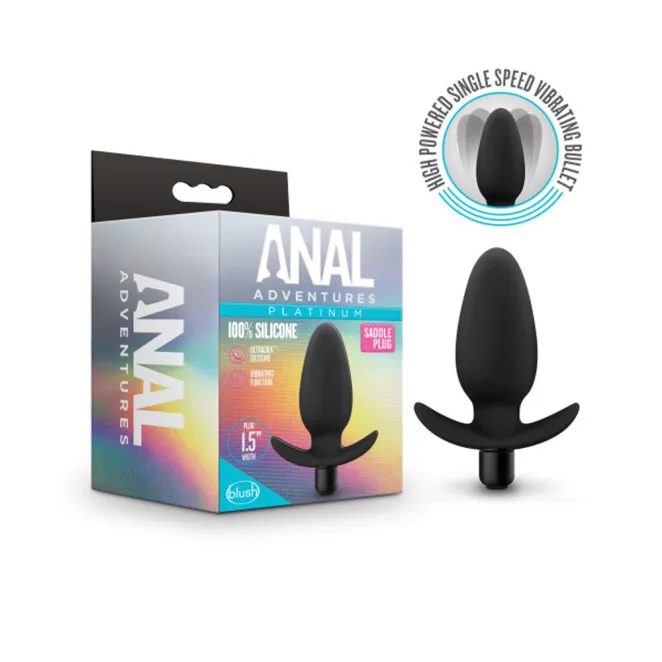 Anal Silicone Vibrating Saddle Butt Plug
