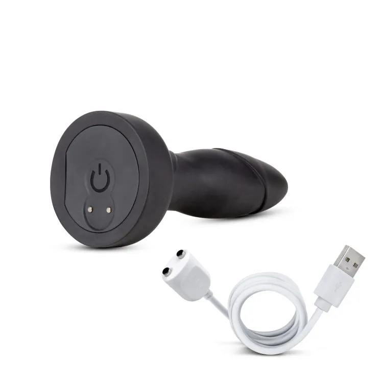 Anal Vibrating Rotating Silicone Butt Plug with Remote Anal Vibrating Rotating Silicone Butt Plug with Remote