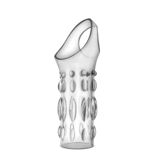 Hollow Studded Cock Sleeve with Ball Strap