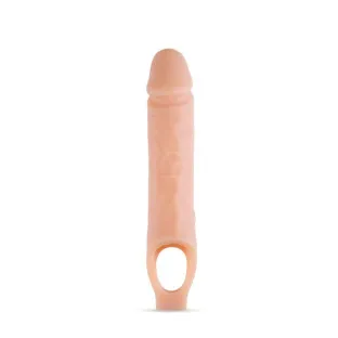 10 in. Silicone Cock Sheath Penis Extender Sling Beige