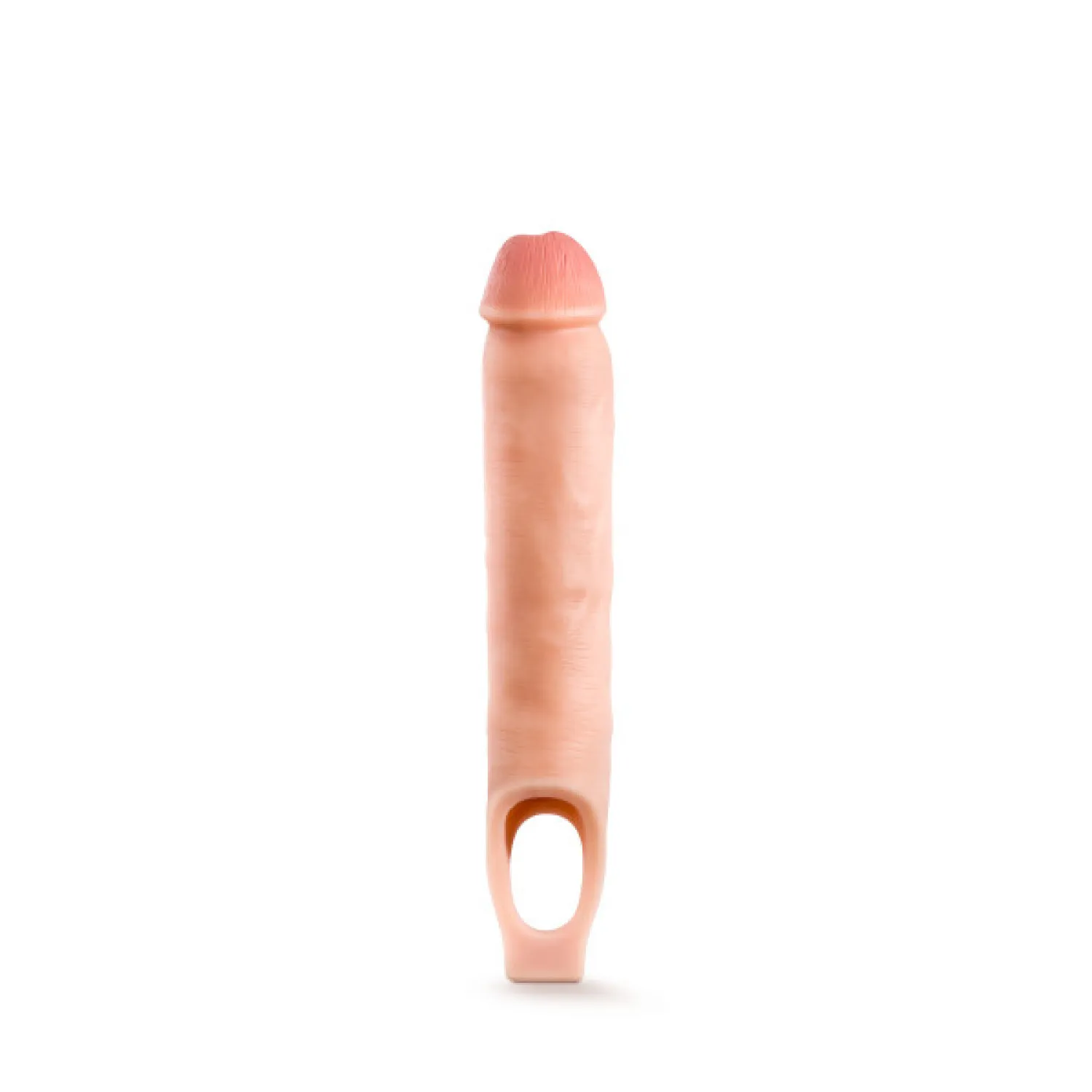 11.5 in. Silicone Cock Sheath Penis Extender Sling Beige
