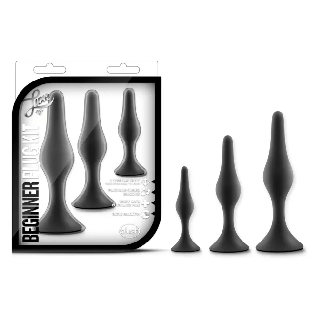 Anal Luxe Silicone Beginner Butt Plug Trainer Kit