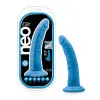 7.5 in. Silicone Dual Density Dildo Neon Blue 7.5 in. Silicone Dual Density Dildo Neon Blue