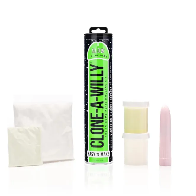 Clone-A-Willy Glow In The Dark Vibrator Molding Kit Green