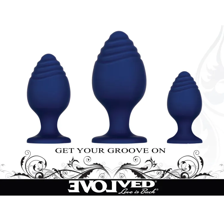 Anal Trainer Set 3-Piece Silicone Blue Anal Trainer Set 3-Piece Silicone Blue