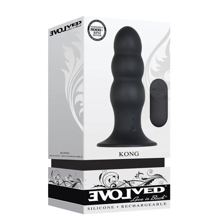 Anal "Kong" Vibrating Butt Plug with Remote Anal "Kong" Vibrating Butt Plug with Remote