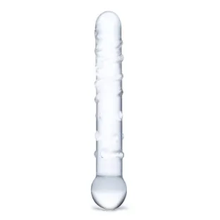 7 in. Glas Callisto Clear Glass Dildo
