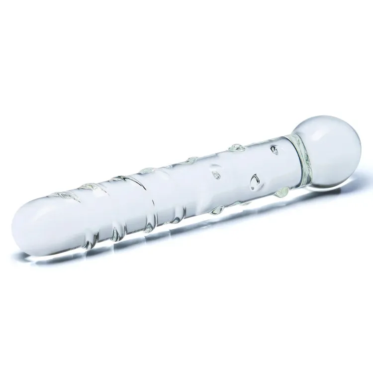 7 in. Glas Callisto Clear Glass Dildo