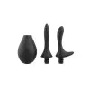 Anal Douche Set Silicone Black