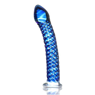 7 in. Glass Massager Blue