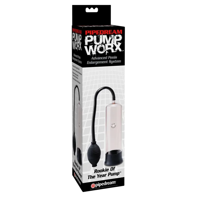 Pump Worx Rookie of the Year Penis Pump Clear/Black (40221) | SlipDix.com