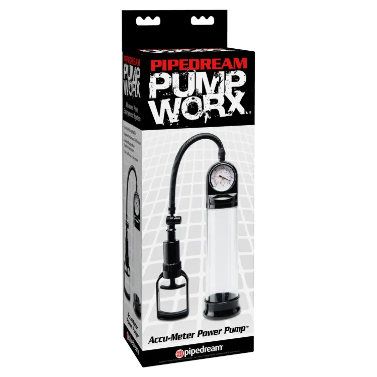 Pump Worx Accu-Meter Power Penis Pump Black (40248) by Pipedream | Sex Toys | SlipDix.com Pump Worx Accu-Meter Power Penis Pump Black (40248) | SlipDix.com