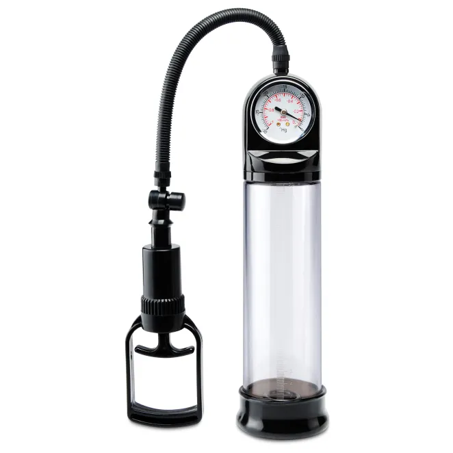 Pump Worx Accu-Meter Power Penis Pump Black (40248) | SlipDix.com
