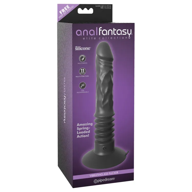 Anal Fantasy Elite Collection Silicone Vibrating Ass Fucker 12 in. Thrusting Dildo Anal Fantasy Elite Collection Silicone Vibrating Ass Fucker 12 in. Thrusting Dildo