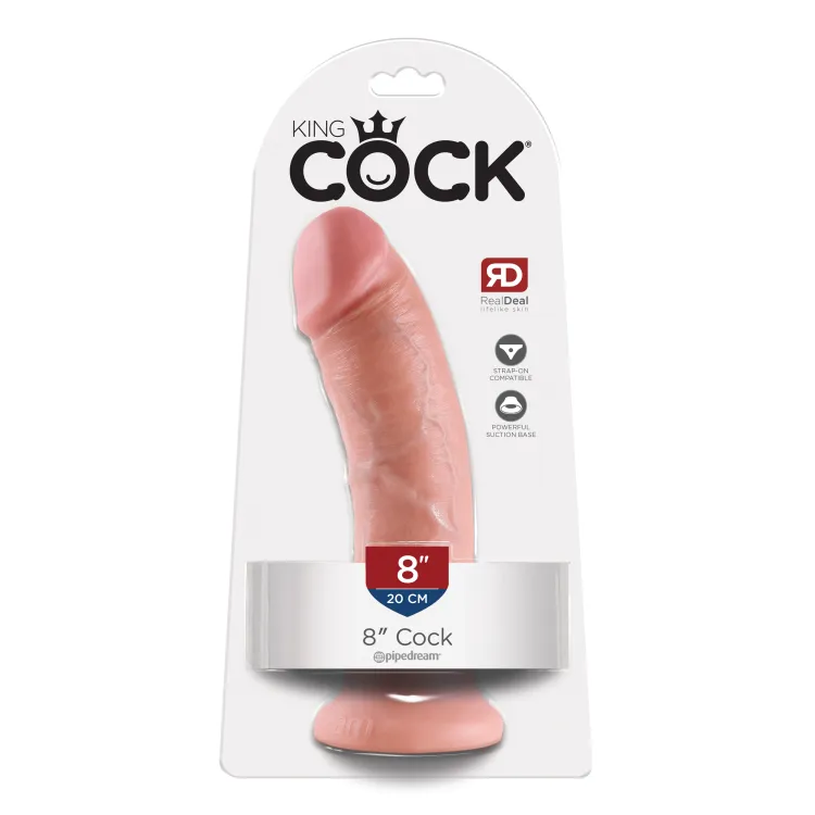 8 in. King Cock Realistic Dildo Beige 8 in. King Cock Realistic Dildo Beige